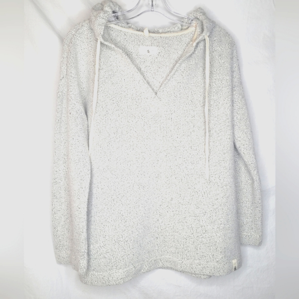 Lou & Grey Pullover Hoodie XS V-neck Gray Soft Lightweight